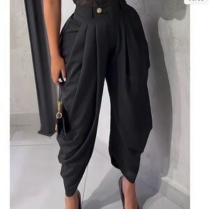 High-Waist Black Curvy Faja Pants